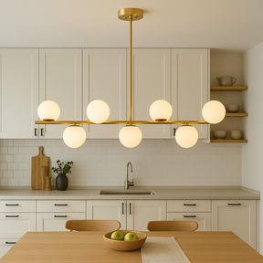 Lustre Doré pour Salle à Manger - Élégance et Atmosphère Chaleureuse
