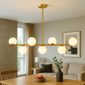 Lustre Doré pour Salle à Manger - Élégance et Atmosphère Chaleureuse