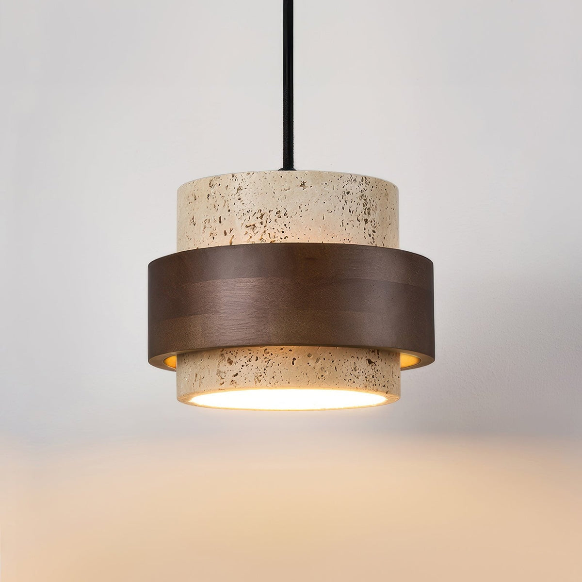 Lampe Suspendue en Pierre Naturelle - Esthétique Wabi-Sabi et Ambiance Chaleureuse