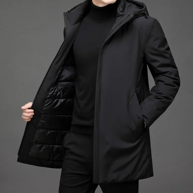 Veste Puffer Longue pour Hommes - Protection Maximale contre le Froid