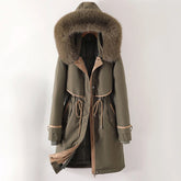 Veste d'Hiver à Capuche pour Femmes - Protection Contre le Vent et Pratique