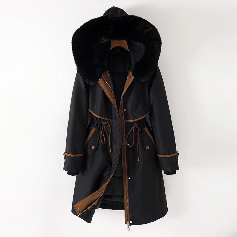 Veste d'Hiver à Capuche pour Femmes - Protection Contre le Vent et Pratique