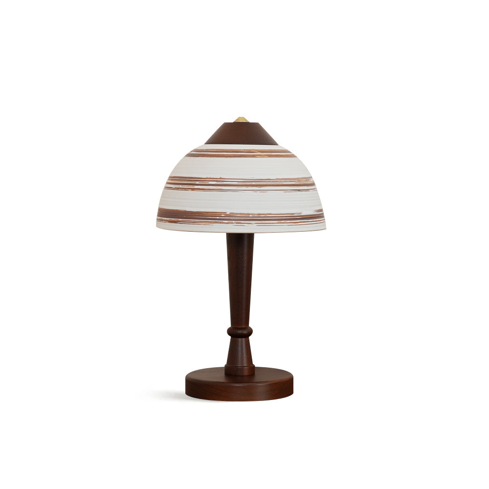 Lampe de Bureau LED en Noyer - Éclairage Chic et Économe en Énergie