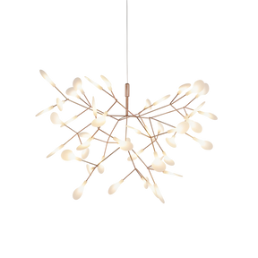 Lampe Suspendue LED en Or Rose - Élégance Naturelle et Atmosphère Chaleureuse