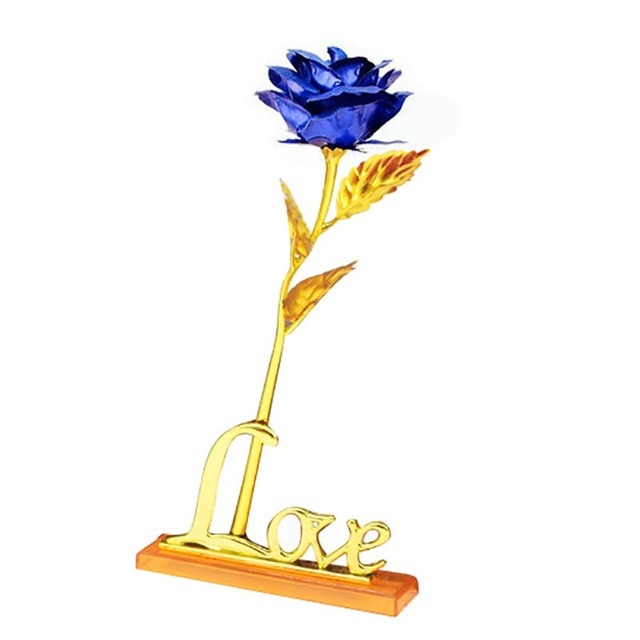 Rose Plaquée Or 24K - Souvenir d'Amour Éternel et Élégant