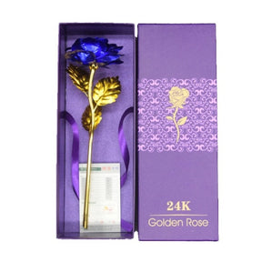 Rose Plaquée Or 24K - Souvenir d'Amour Éternel et Élégant