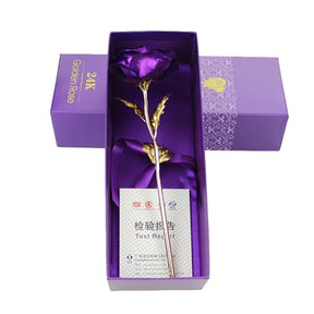 Rose Plaquée Or 24K - Souvenir d'Amour Éternel et Élégant