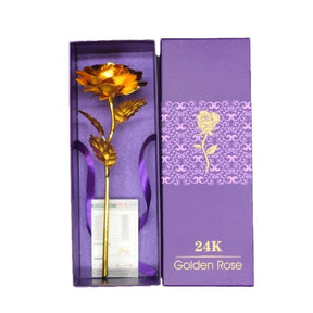 Rose Plaquée Or 24K - Souvenir d'Amour Éternel et Élégant