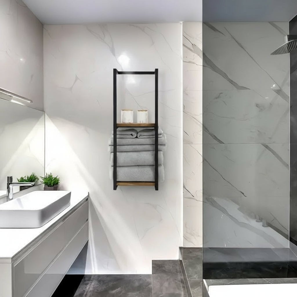 Porte-serviettes Mural en Acier Inoxydable | Élégance et Gain de Place pour Salle de Bain