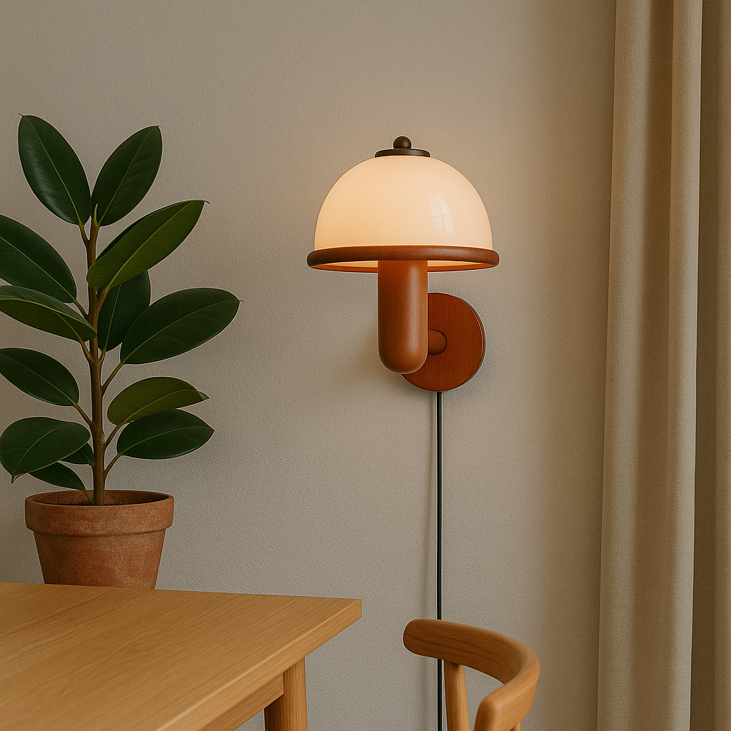 Applique Murale Champignon Moderne - Éclairage Contemporain et Accueillant