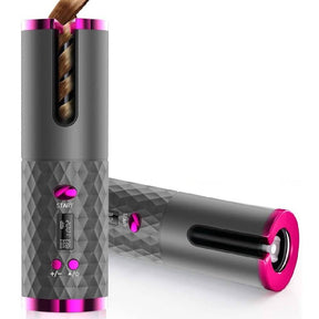 Fer à Friser Automatique Sans Fil - Boucles Brillantes et Sans Effort