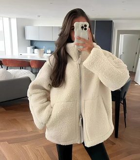 Veste en Fleece Détendue pour Femmes - Confortable et Élégante pour l'Hiver