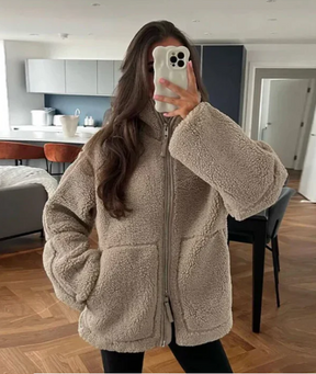 Veste en Fleece Détendue pour Femmes - Confortable et Élégante pour l'Hiver