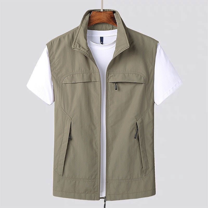 Gilet d'extérieur pour hommes - Séchage rapide et léger pour aventures