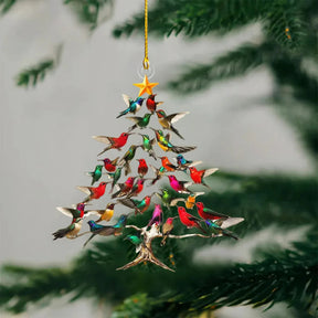 Ornement d'oiseau pour Sapin de Noël - Décoration Colorée et Élégante