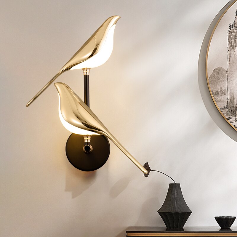 Applique Murale Moderne Oiseau - Élégance Sculpturale et Éclairage Doux