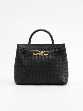Sac à Main Noir pour Femme - Détail en Métal Torsadé Élégant