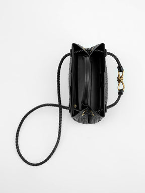 Sac à Main Noir pour Femme - Détail en Métal Torsadé Élégant