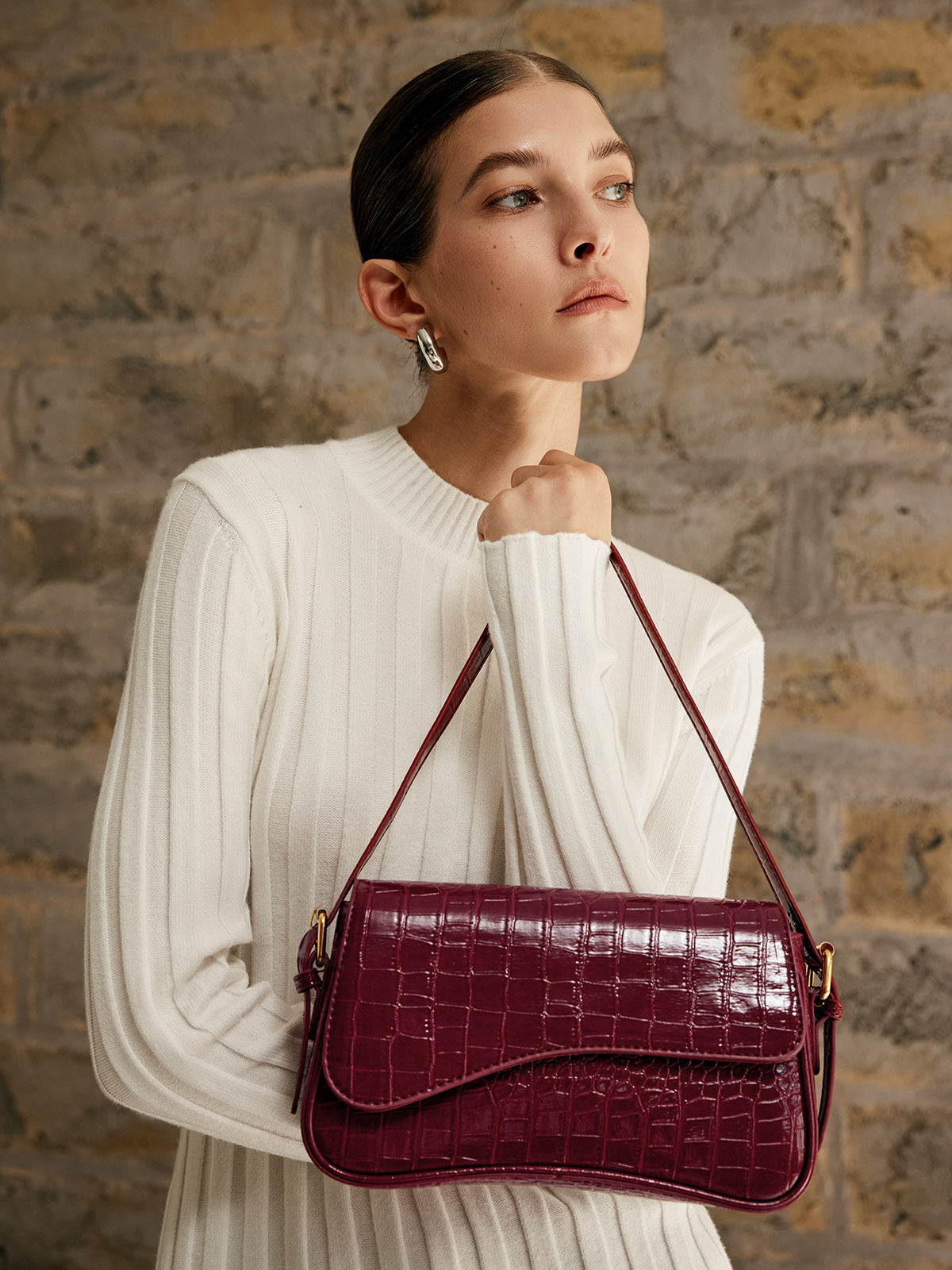 Sac à Bandoulière à Carreaux - Style Élégant et Polyvalent