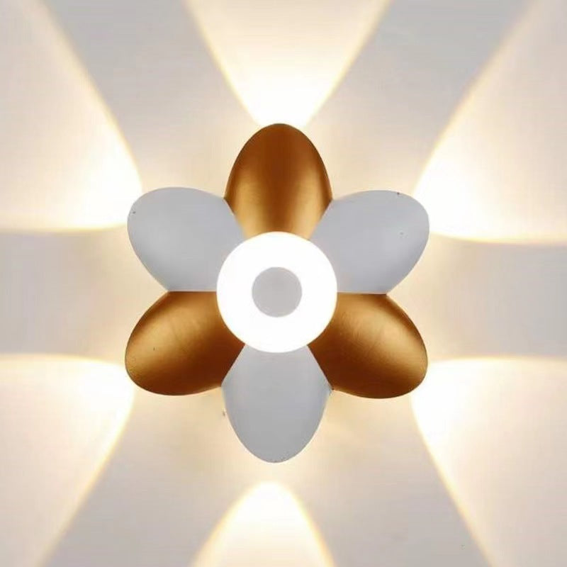Lampe Murale LED Étanche pour Jardin - Design Élégant en Forme de Fleurs