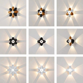 Lampe Murale LED Étanche pour Jardin - Design Élégant en Forme de Fleurs