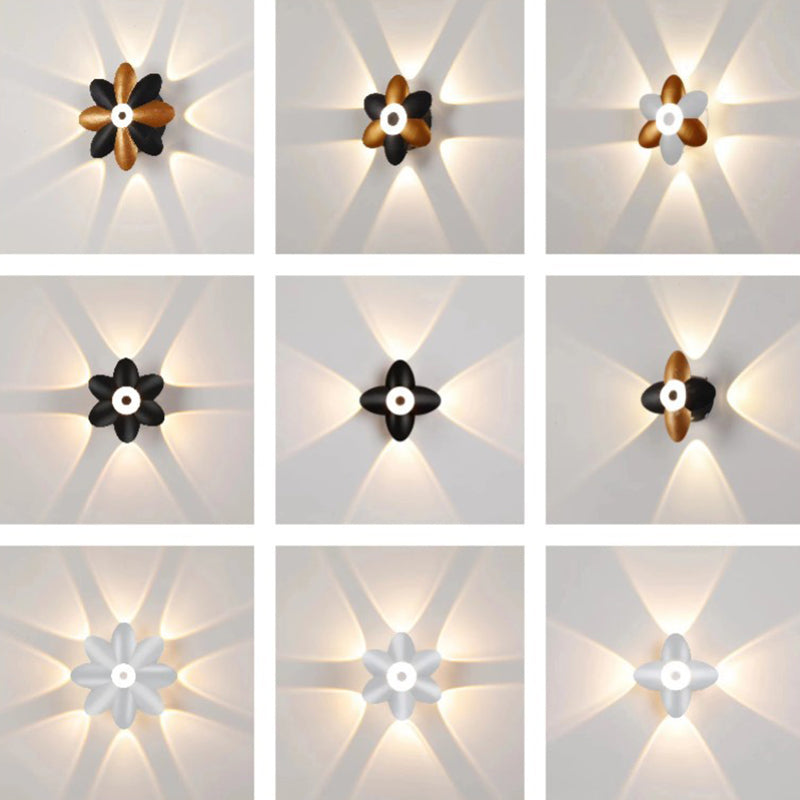Lampe Murale LED Étanche pour Jardin - Design Élégant en Forme de Fleurs