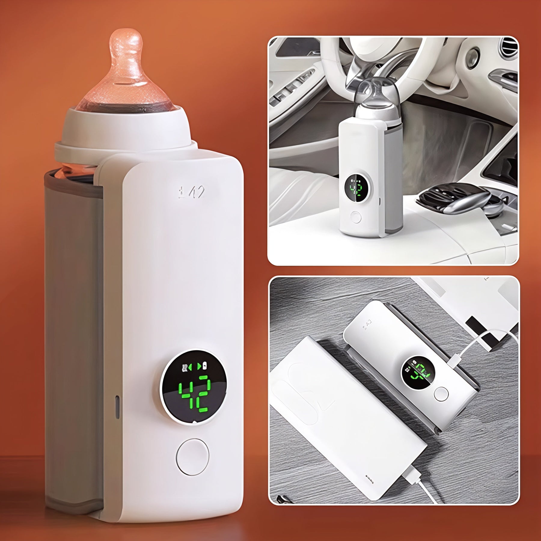 Chauffe-biberon Portable USB - Compact et Chauffage Rapide en Voyage