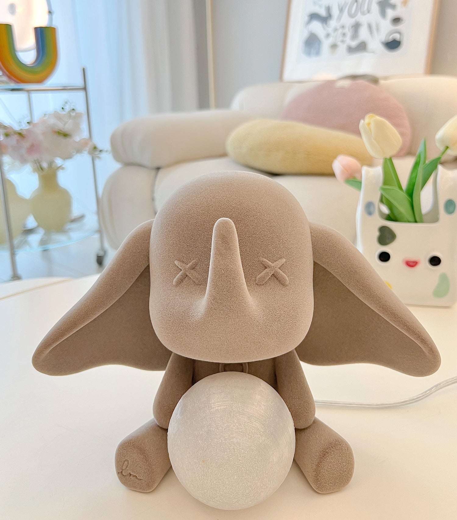 Lampe Éléphant en Résine - Lumière Douce et Chaleureuse pour Intérieur