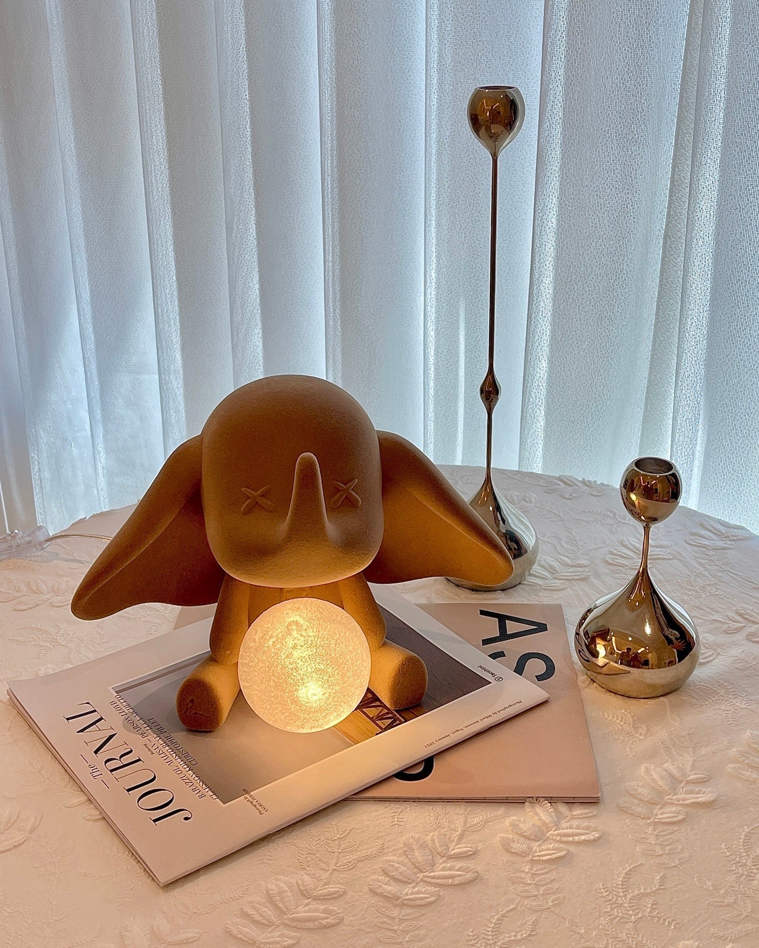 Lampe Éléphant en Résine - Lumière Douce et Chaleureuse pour Intérieur