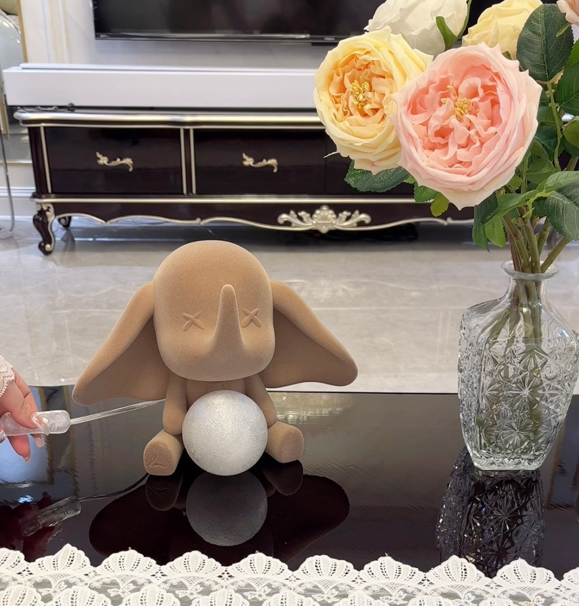Lampe Éléphant en Résine - Lumière Douce et Chaleureuse pour Intérieur