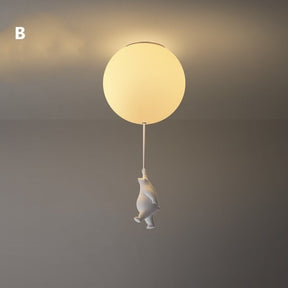 Lampe de Plafond Enfantine - Design Amusant en Forme d'Ours
