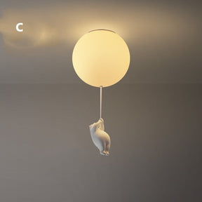 Lampe de Plafond Enfantine - Design Amusant en Forme d'Ours