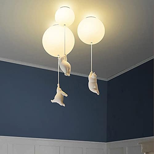Lampe de Plafond Enfantine - Design Amusant en Forme d'Ours