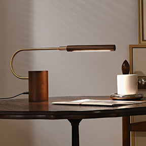 Lampe de Table en Bois de Noyer - Éclairage Élégant et Rechargeable
