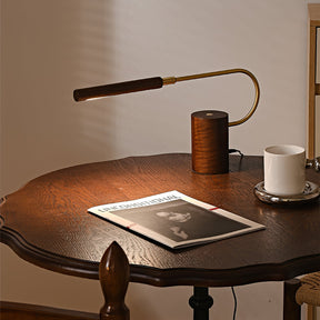 Lampe de Table en Bois de Noyer - Éclairage Élégant et Rechargeable