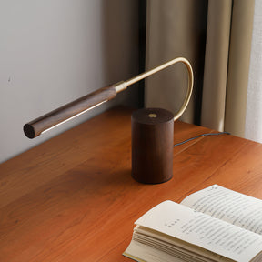 Lampe de Table en Bois de Noyer - Éclairage Élégant et Rechargeable