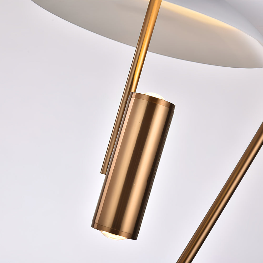 Lampe en Aluminium Blanc avec Base en Marbre - Élégance et Sophistication pour Votre Intérieur