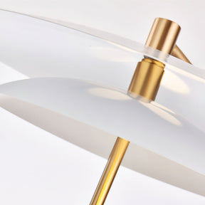 Lampe en Aluminium Blanc avec Base en Marbre - Élégance et Sophistication pour Votre Intérieur