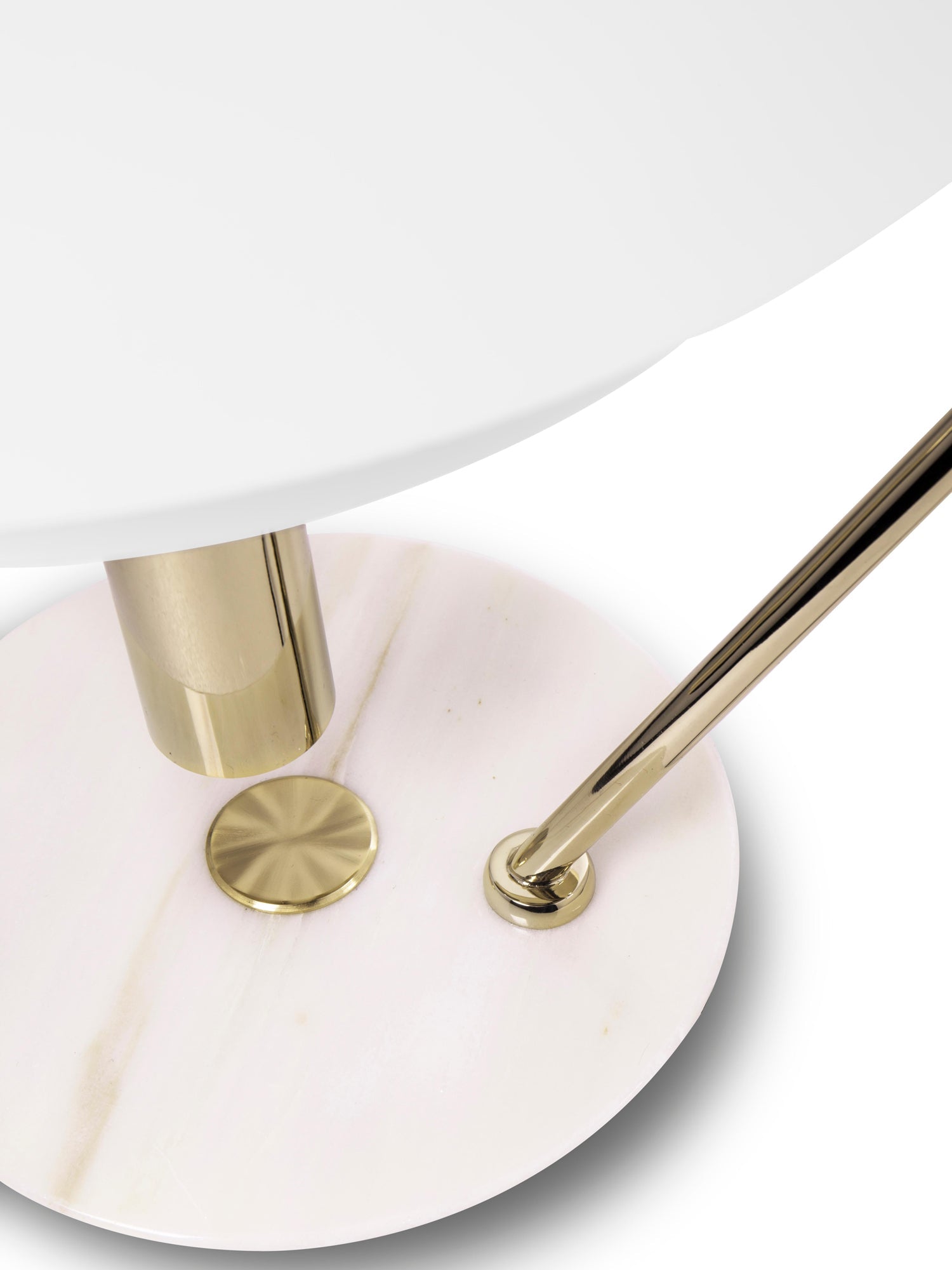 Lampe en Aluminium Blanc avec Base en Marbre - Élégance et Sophistication pour Votre Intérieur