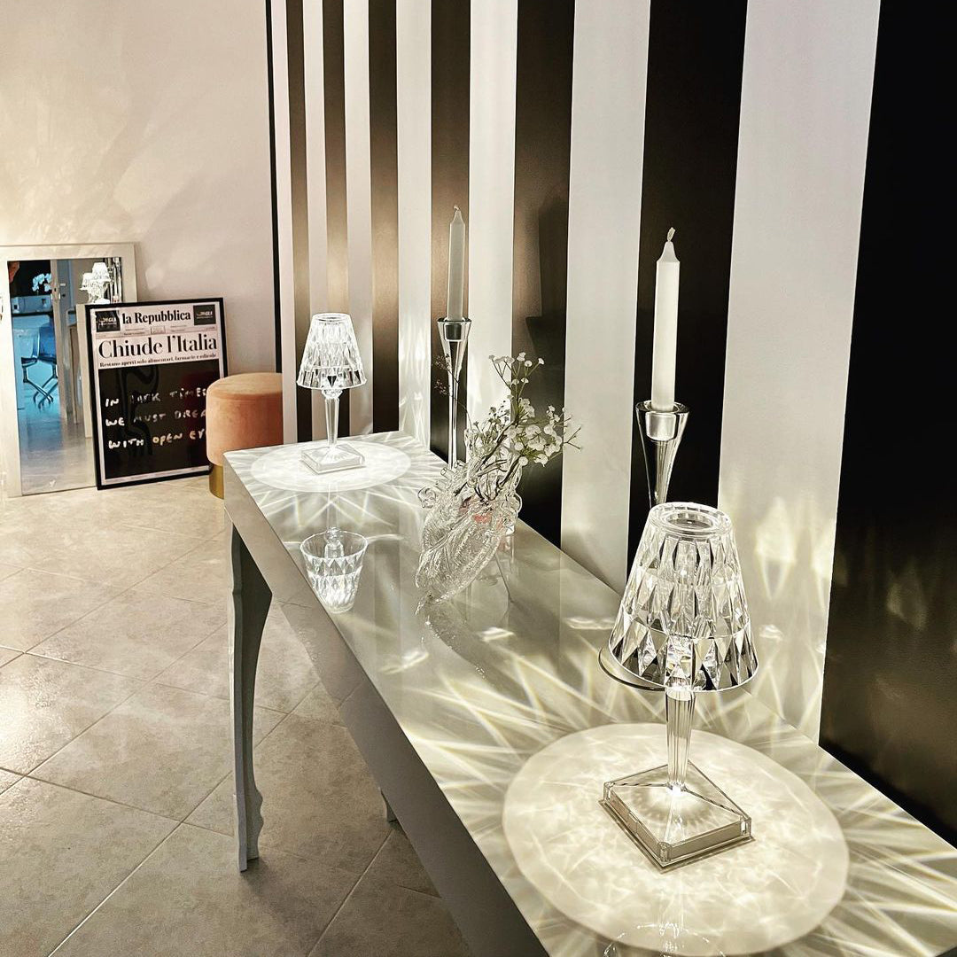 Lampe LED Glamour Rechargeable - Éclairage Ambiance et Tactile