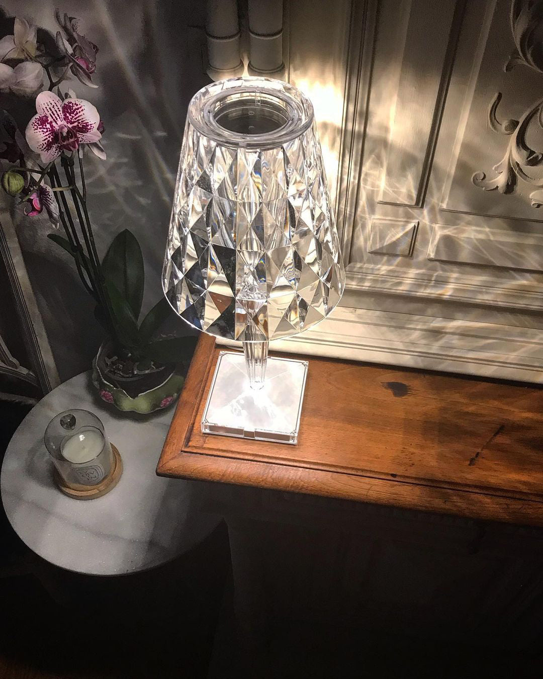 Lampe LED Glamour Rechargeable - Éclairage Ambiance et Tactile