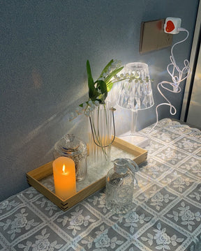 Lampe LED Glamour Rechargeable - Éclairage Ambiance et Tactile