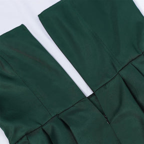Robe Dirndl Bavaroise Émeraude - Avec Tablier et Blouse en Dentelle