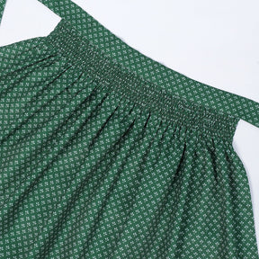 Robe Dirndl Bavaroise Émeraude - Avec Tablier et Blouse en Dentelle