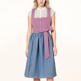Robe Dirndl Bavaroise avec Tablier - Style Traditionnel pour Oktoberfest