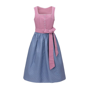 Robe Dirndl Bavaroise avec Tablier - Style Traditionnel pour Oktoberfest