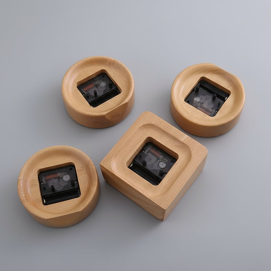 Réveil Silencieux en Bois de Hêtre | Design Minimaliste et Naturel