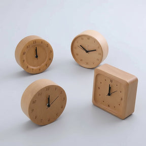 Réveil Silencieux en Bois de Hêtre | Design Minimaliste et Naturel