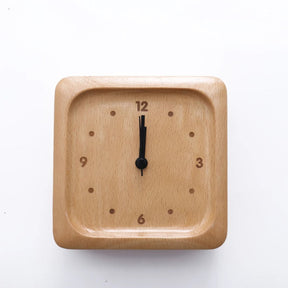 Réveil Silencieux en Bois de Hêtre | Design Minimaliste et Naturel