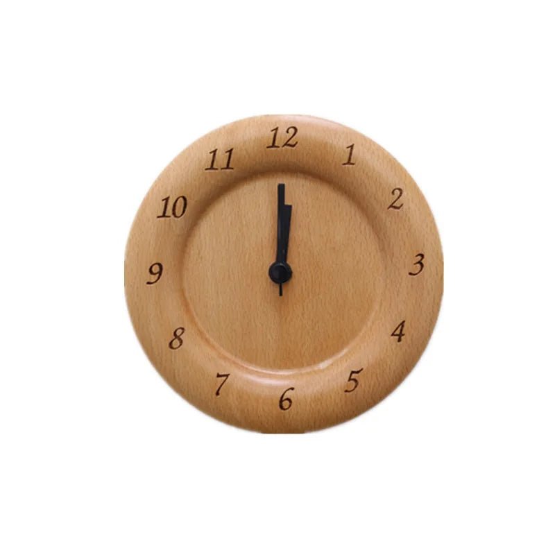 Réveil Silencieux en Bois de Hêtre | Design Minimaliste et Naturel